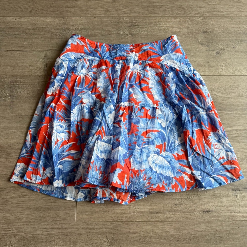 J. Crew Tiered mini skirt in Ratti® Rio floral cotton print - size 0